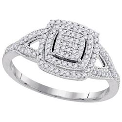 10KT White Gold 0.33CTW DIAMOND MICRO-PAVE BRIDAL RING