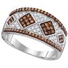 Image 1 : 10KT White Gold 0.50CTW COGNAC DIAMOND FASHION RING