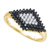 Image 1 : 10K Yellow-gold 0.50CTW BLACK DIAMOND FASHION RING