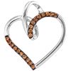 Image 1 : 10KT White Gold 0.15CTW COGNAC DIAMOND FASHION PENDANT