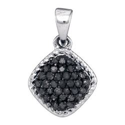 10KT White Gold 0.25CTW DIAMOND MICRO-PAVE PENDANT