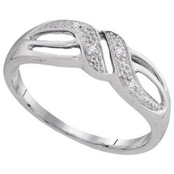 10KT White Gold 0.02CTW DIAMOND FASHION BAND