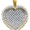 Image 1 : 10K Yellow-gold 1.50CT DIAMOND HEART PENDANT