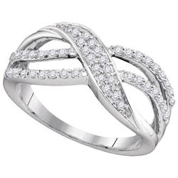 10KT White Gold 0.35CTW DIAMOND FASHION BAND