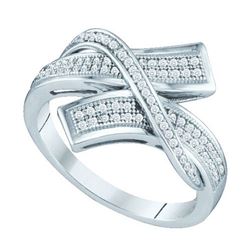 10KT White Gold 0.25CTW DIAMOND MICRO PAVE RING