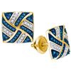 Image 1 : 10K Yellow-gold 0.25CTW DIAMOND MICRO-PAVE EARRING