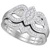 Image 1 : 10KT White Gold 0.33CTW DIAMOND BRIDAL SET