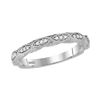 Image 1 : 10kt White Gold Womens Round Diamond Stackable Band Rin