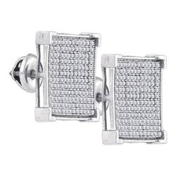 925 Sterling Silver White 0.93CT DIAMOND MICRO-PAVE EAR