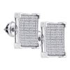 Image 1 : 925 Sterling Silver White 0.93CT DIAMOND MICRO-PAVE EAR