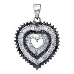10KT White Gold 0.90CTW DIAMOND MICRO-PAVE PENDANT