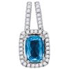 14KT White Gold 0.18CTW-Diamond 0.90(MIN)CT BT PENDANT