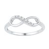 Image 1 : 10KT White Gold 0.05CTW DIAMOND FASHION RING