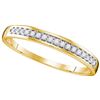 Image 1 : 10kt Yellow Gold Womens Round Natural Diamond Band Wedd
