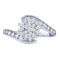 10KT White Gold 0.49CT-Diamond FASHION RING