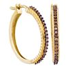 Image 1 : 10K Yellow-gold 0.50CTW-DIA BLACK DIAMOND FASHION EARRI