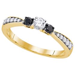 10K Yellow-gold 0.39CTW DIAMOND FASHION RING