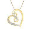 Image 1 : 10K Yellow-gold 0.06CTW DIAMOND FASHION PENDANT