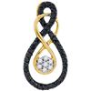 Image 1 : 10K Yellow-gold 0.26CTW DIAMOND FASHION PENDANT