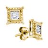 Image 1 : 925 Sterling Silver Yellow 0.10CTW DIAMOND FASHION EARR