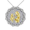 Image 1 : Sterling Silver Womens Round Diamond Yellow-tone Mom Mo