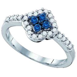 10KT White Gold 0.40CT BLUE DIAMOND FASHION RING