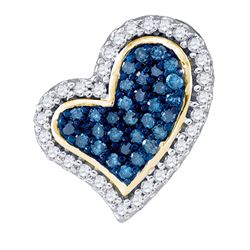 10K Yellow-gold 0.14CT DIAMOND MICRO-PAVE HEART PENDANT