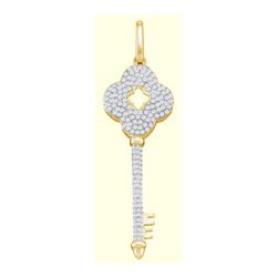 10KT Yellow Gold 0.50CTW DIAMOND KEY PENDANT