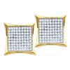 Image 1 : 10KT Yellow Gold 0.75CTW DIAMOND LADIES MICROPAVE EARRI