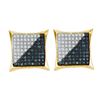 Image 1 : 10KT Yellow Gold 0.10CTW DIAMOND MICRO PAVE EARRING