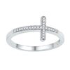 Image 1 : 10KT White Gold 0.06CTW DIAMOND FASHION RING