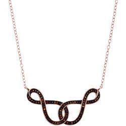 10KT Rose Gold 0.20CTW DIAMOND MICRO-PAVE PENDANT