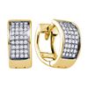 Image 1 : 925 Sterling Silver Yellow 0.15CTW DIAMOND LADIES MICRO
