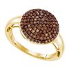 Image 1 : 10KT Yellow Gold 0.60CTW COGNAC DIAMOND FASHION RING