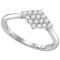 10KT White Gold 0.30CTW DIAMOND FASHION RING