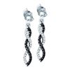 Image 1 : 10KT White Gold 0.15CT BLACK DIAMOND FASHION EARRING