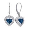Image 1 : 10KT White Gold 0.40CT DIAMOND HEART EARRINGS