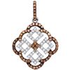 Image 1 : 10KT White Gold 0.50CTW COGNAC DIAMOND FASHION PENDANT