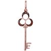 Image 1 : 10KT Rose Gold 0.05CTW DIAMOND KEY PENDANT