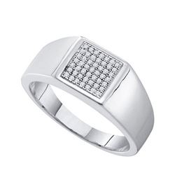 925 Sterling Silver White 0.15CTW DIAMOND MICRO PAVE ME