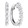Image 1 : 14K White-gold 0.25CTW ROUND DIAMOND LADIES FASHION EAR