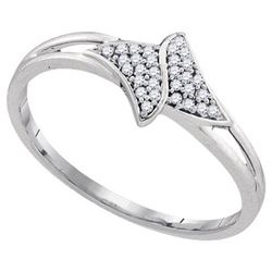 10KT White Gold 0.08CTW DIAMOND FASHION RING