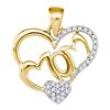 Image 1 : 10KT Yellow Gold 0.15CT "MOM" DIAMOND PENDANT