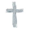 Image 1 : 10KT White Gold 0.25CTW DIAMOND CROSS PENDANT
