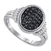 Image 1 : 925 Sterling Silver White 0.25CTW DIAMOND FASHION RING