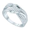 Image 1 : 10KT White Gold 0.20CTW DIAMOND MICRO PAVE BAND