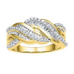 10K Yellow-gold 0.50CTW DIAMOND FASHION RING