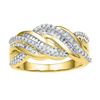 Image 1 : 10K Yellow-gold 0.50CTW DIAMOND FASHION RING
