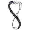 Image 1 : 10KT White Gold 0.10CTW BLACK DIAMOND FASHION PENDANT
