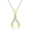 Image 1 : 10K Yellow-gold 0.05CTW DIAMOND FASHION PENDANT